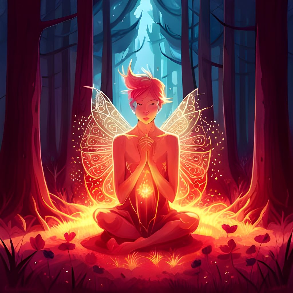 Magical Forest Being in Vibrant Digital Illustration