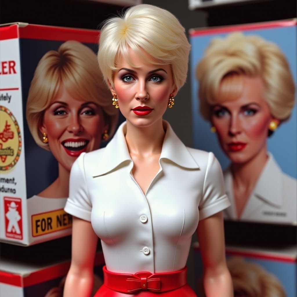 Platinum Blonde Doll with Spikey Pixie Cut