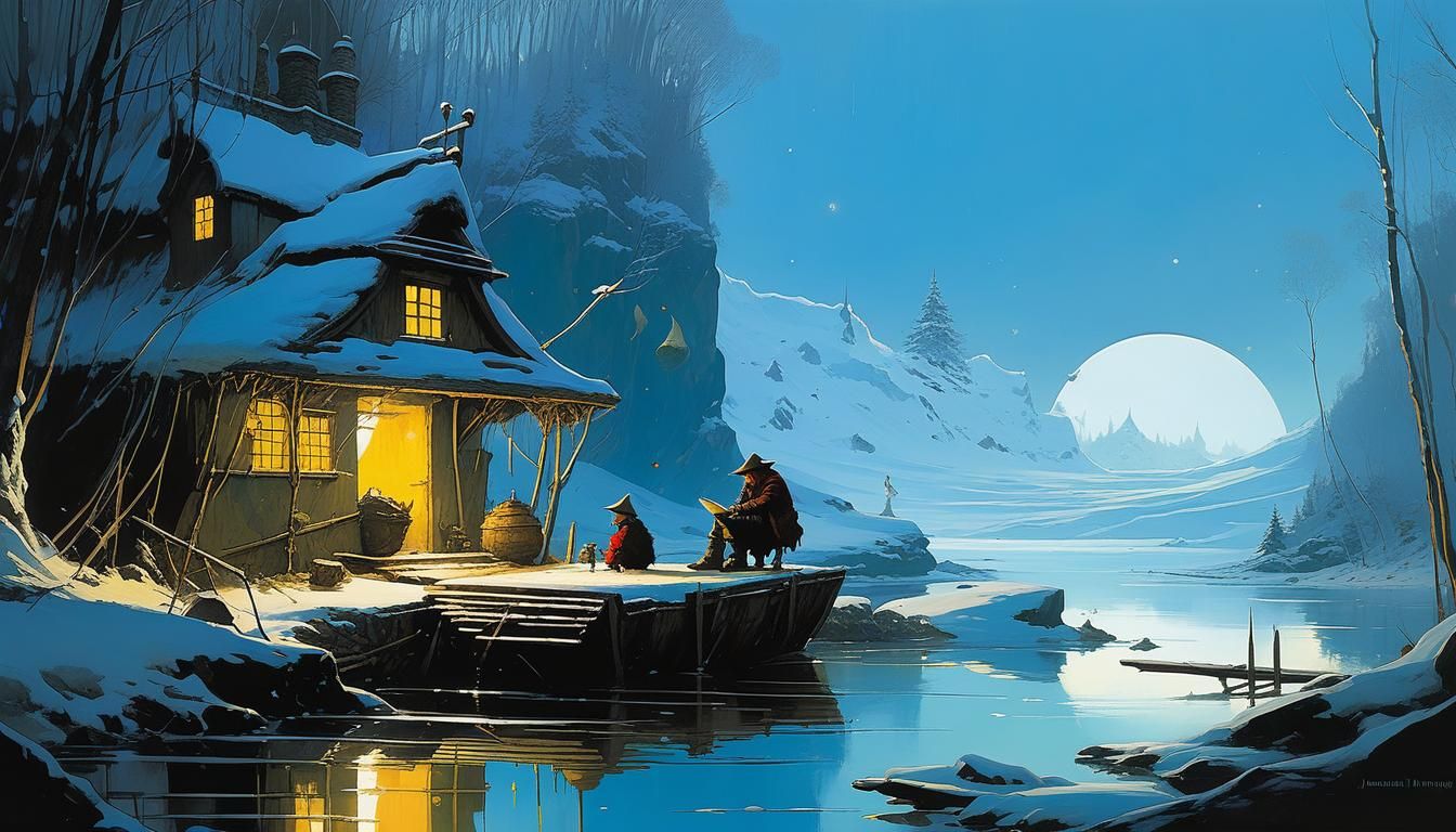 Mythical Realms: Oil Painting of Fantasy World