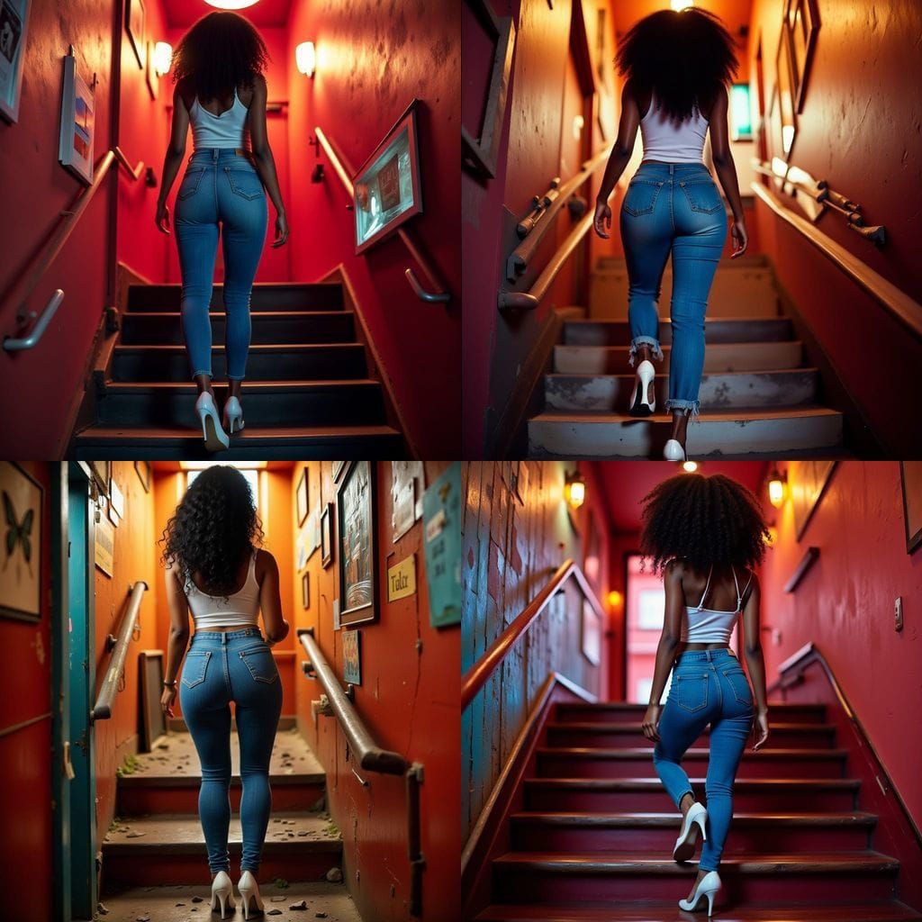 Full Body Photo of a Black Woman in Lounge