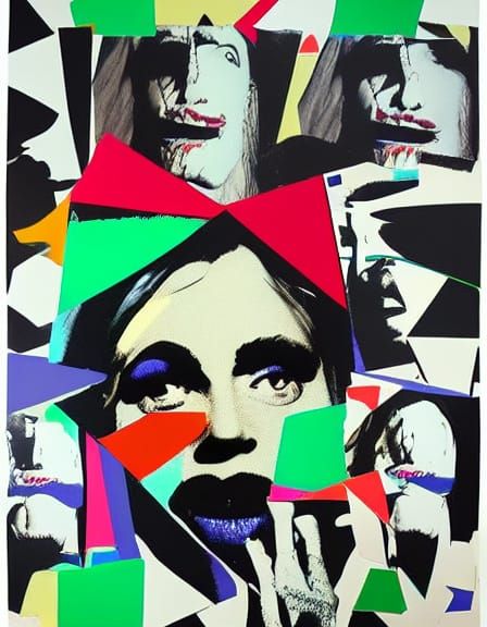 Warhol Inspired Pop Art Celebrity with Bold Colors