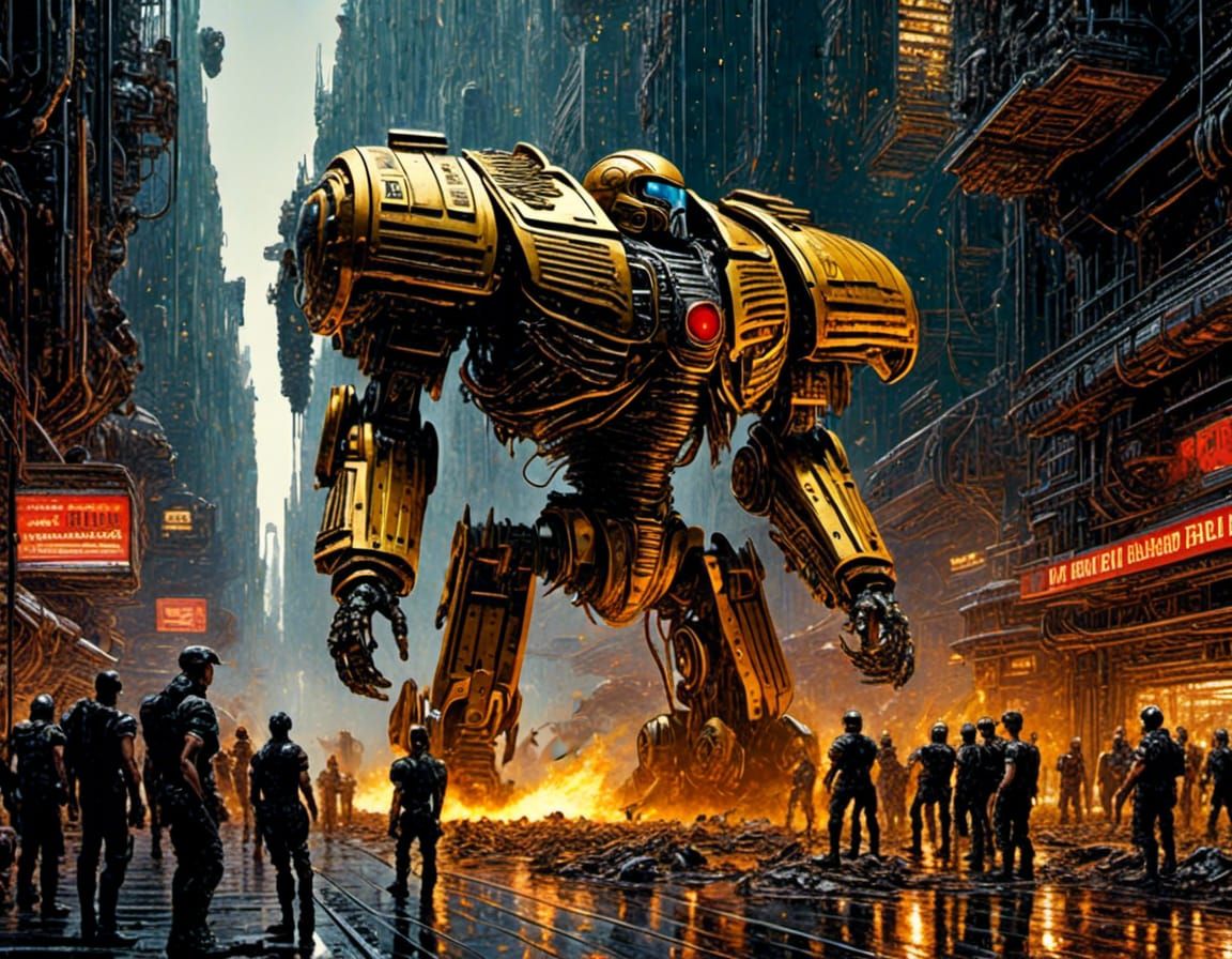 Judge Dredd in Apocalyptic Cyberpunk Action