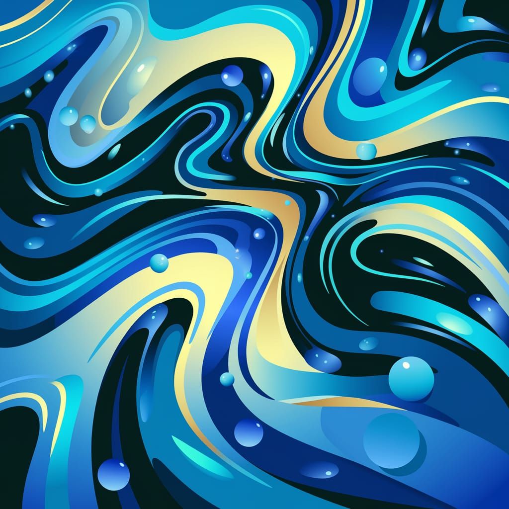 Ethereal Blue Abstraction