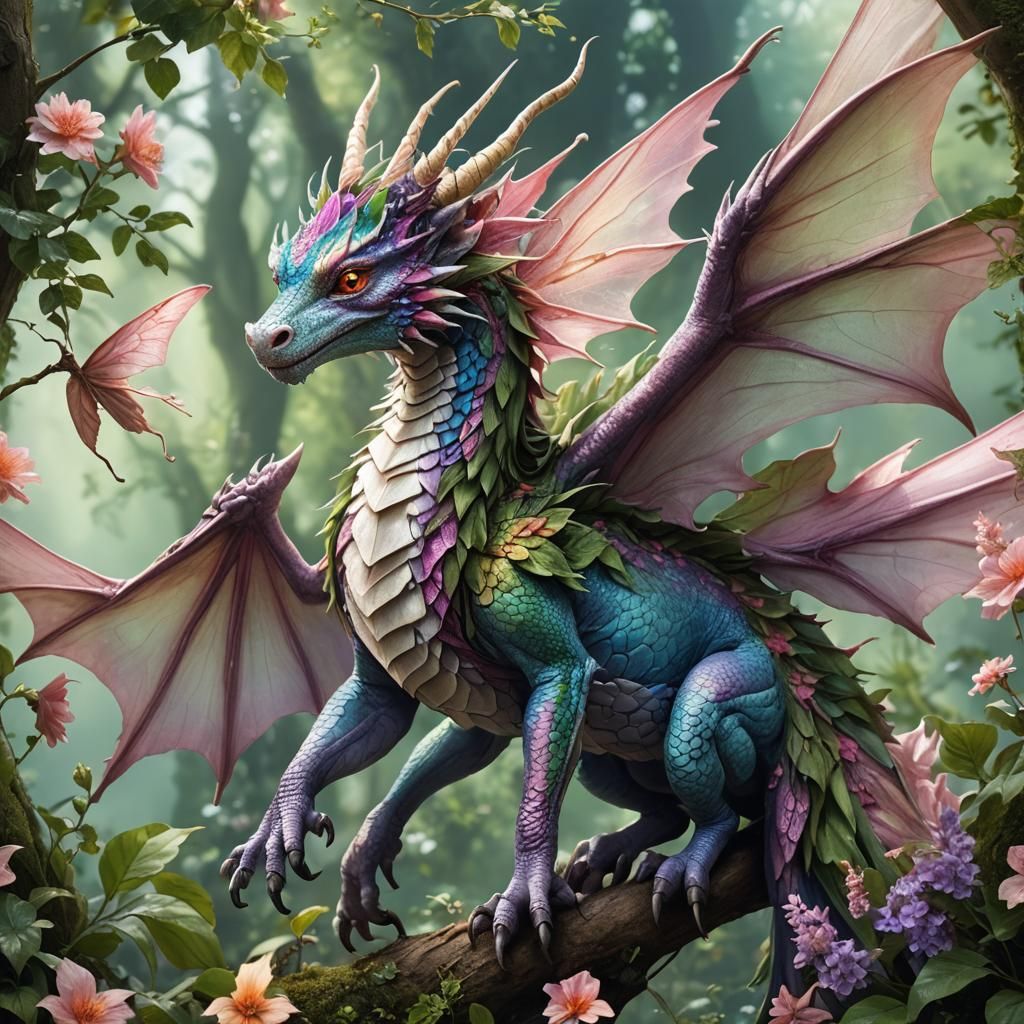 Photorealistic Fairy Dragon: Mythical Creature