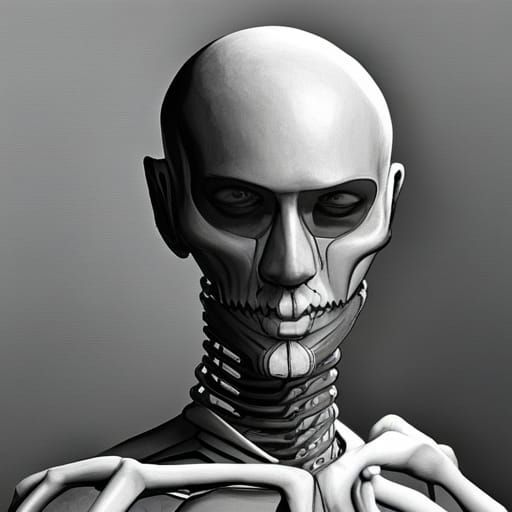 Gentle Man Skeleton Generated by AI