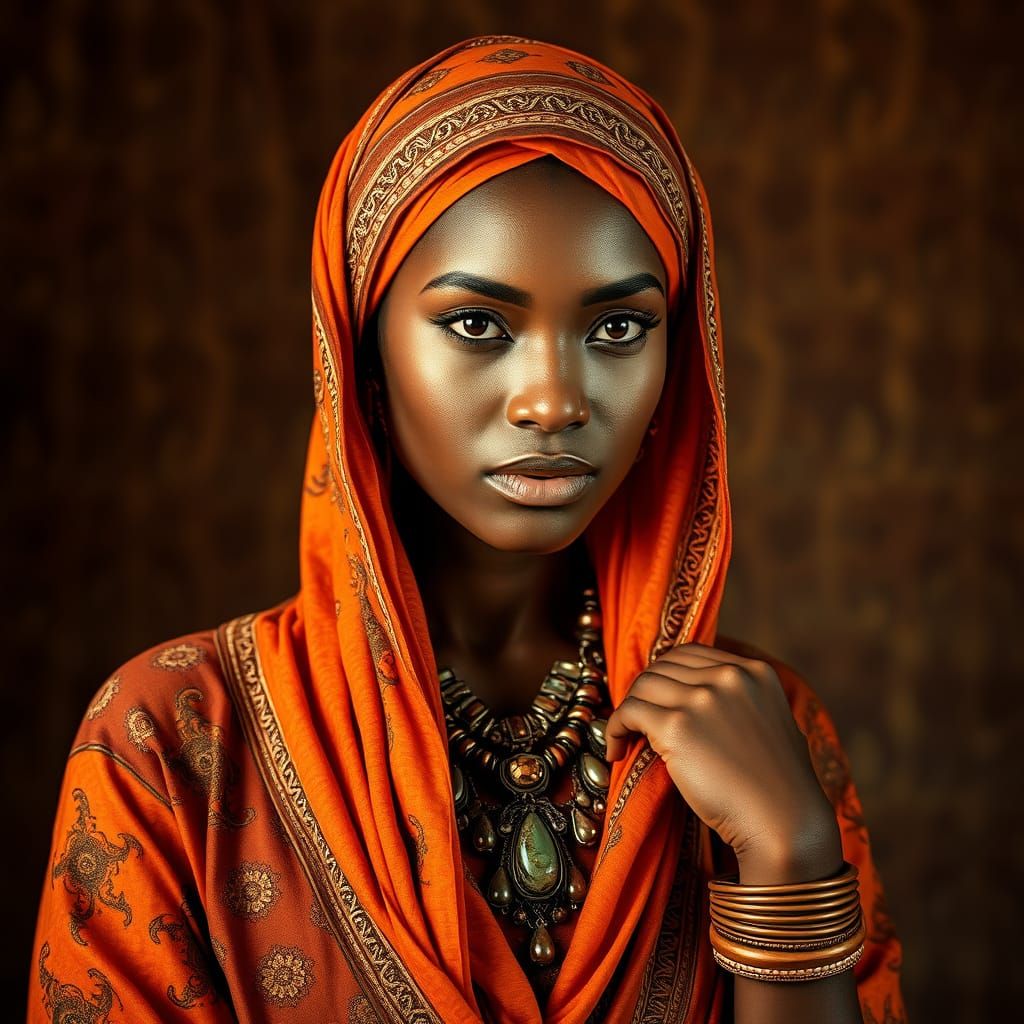Exotic Beauty in Middle Eastern Attire
