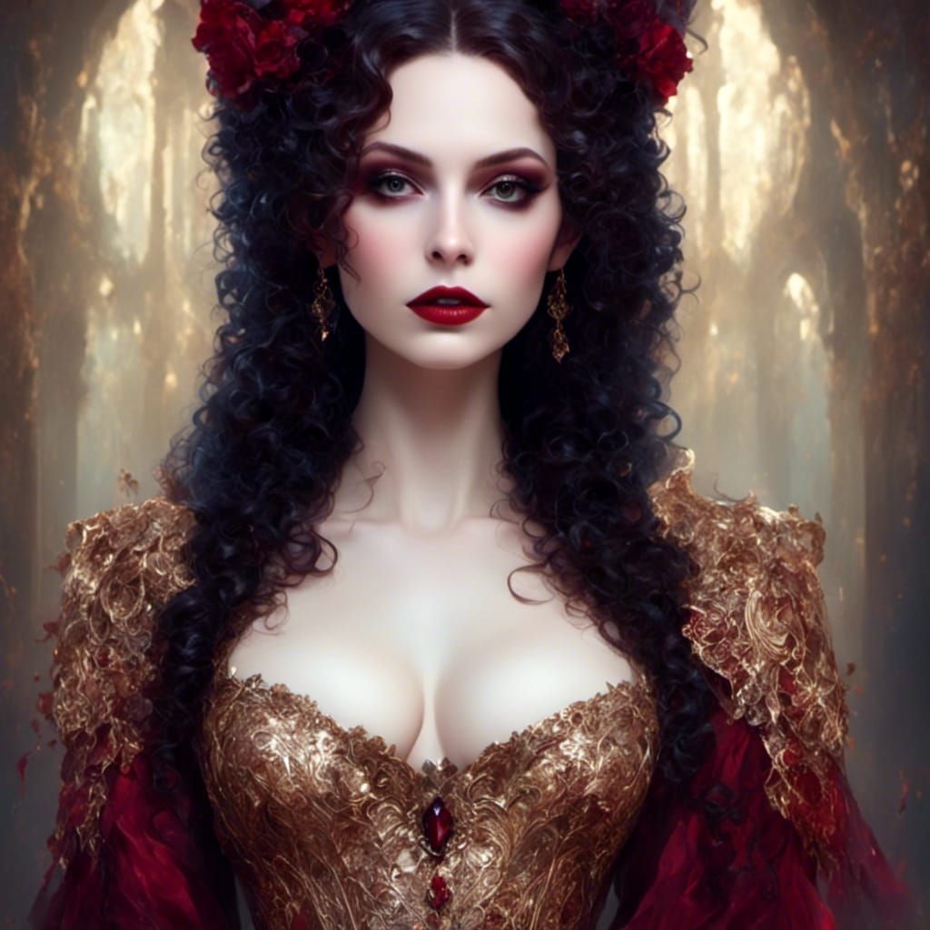 Victorian Vampire Portrait with Dramatic Lighting