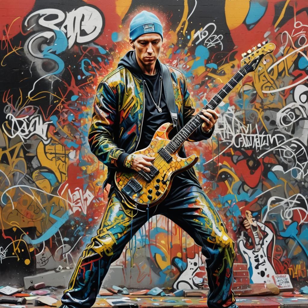 Eminem as Graffiti Art Guitarist