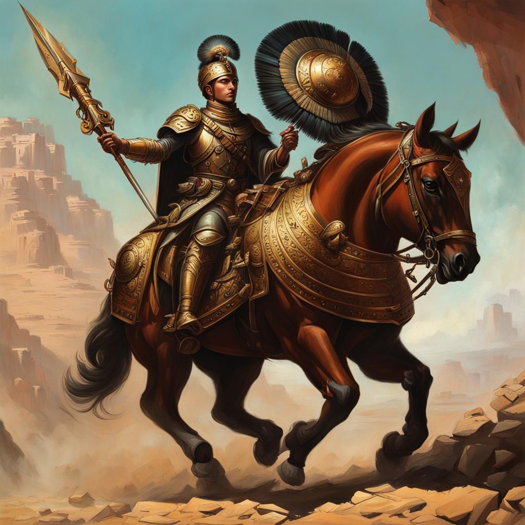 Animist Conqueror Speedpainting in Giacometti Style