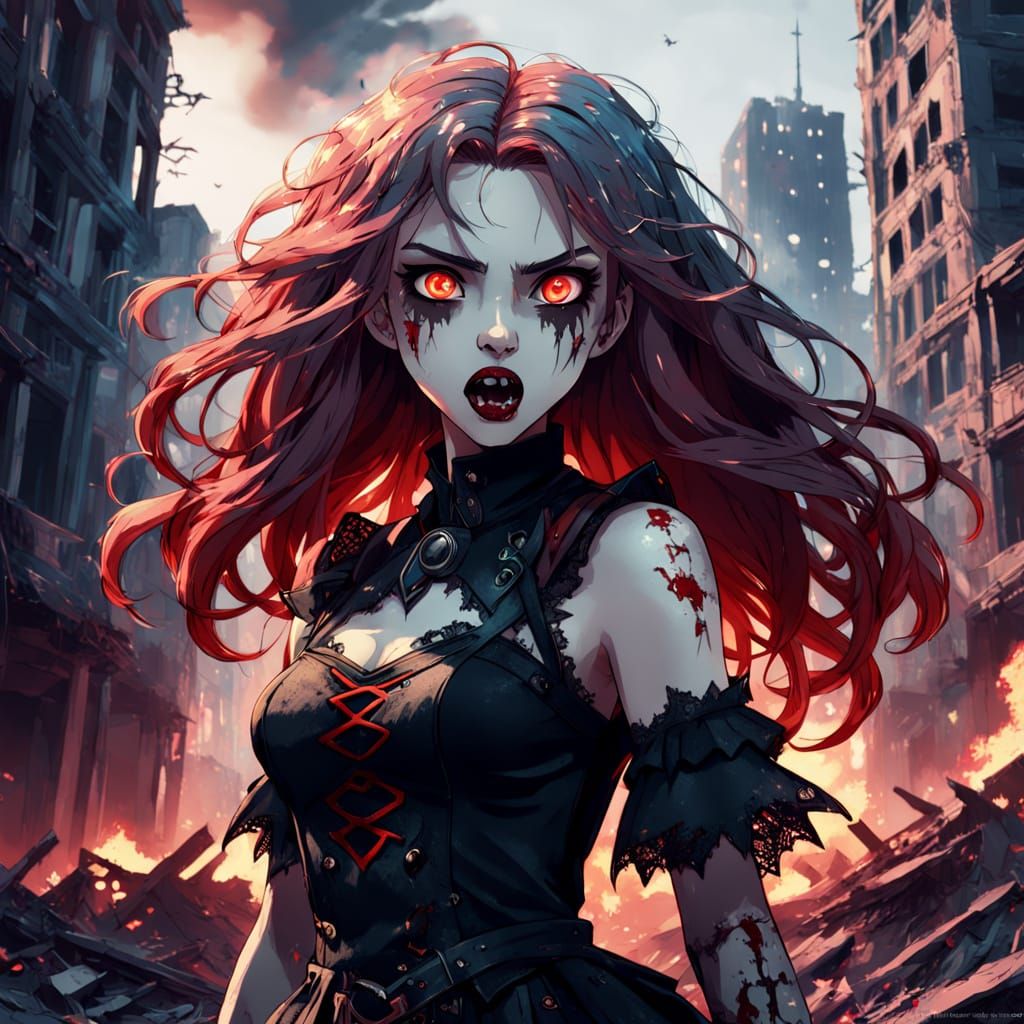 Shōjo Manga Vampire Battles Zombies in Apocalypse