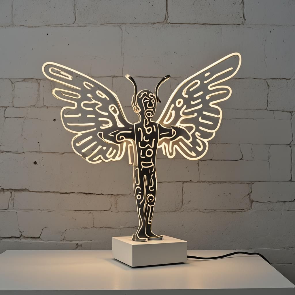 Winged Lamp in Pop Art Style