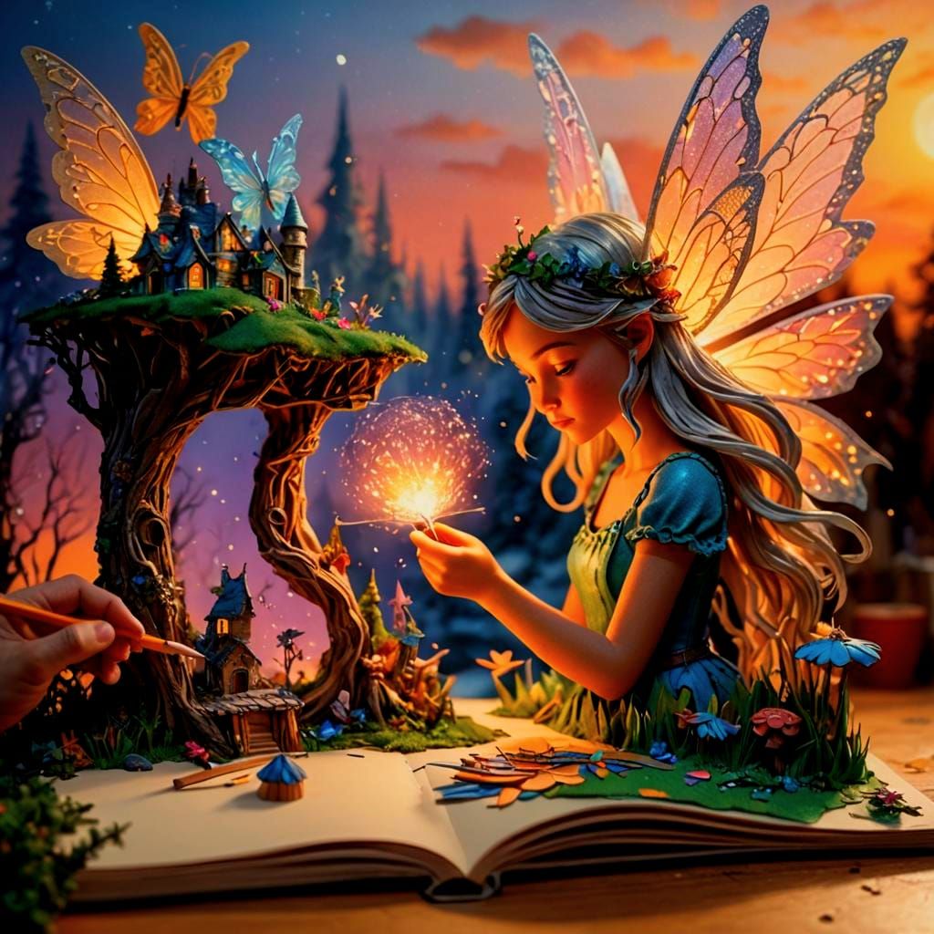 Magical Fairy World Pop-Up Book by an Artist