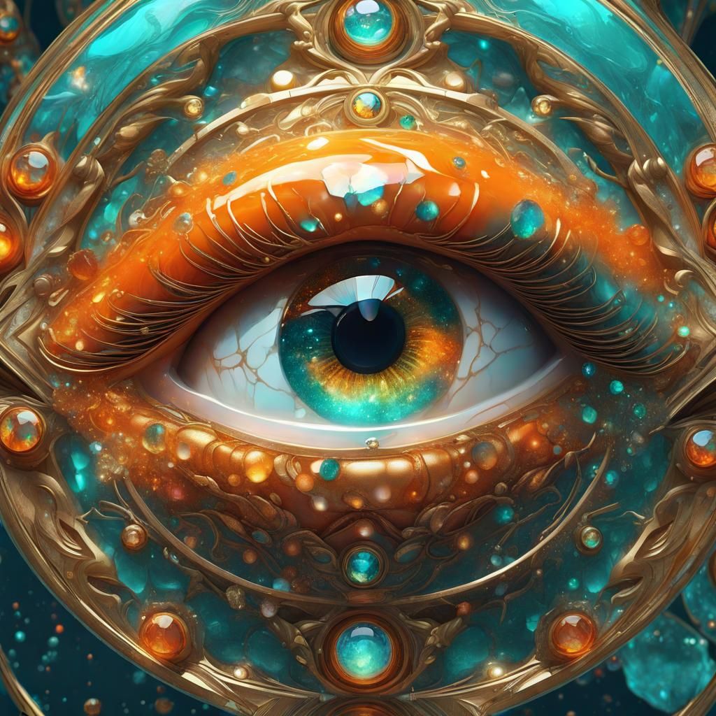 Bejewelled Eye with Universes Inside: Concept Art