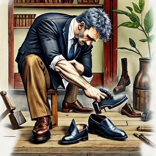 Industrial Shoe Sculpture