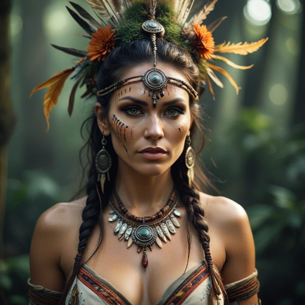 Sensual Shaman Woman Portrait
