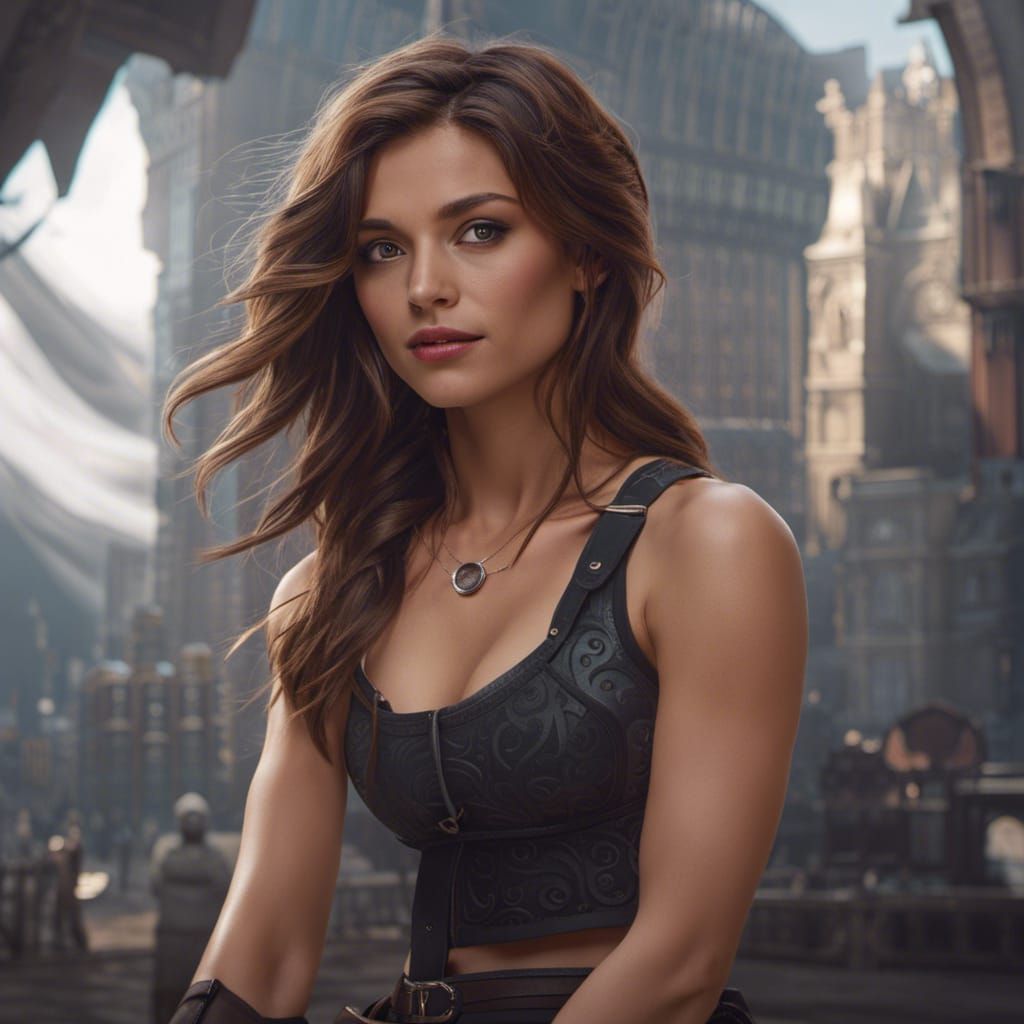 Muscular Tomboy in Dark Fantasy Style, 8K