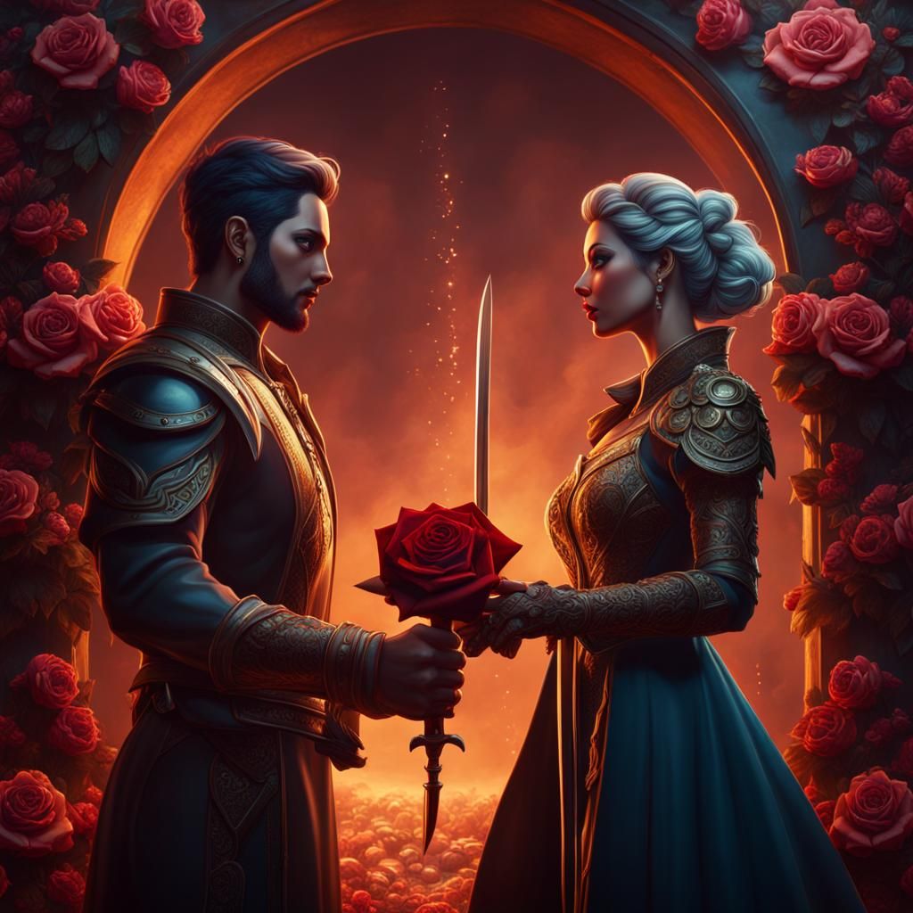 Warm Rose, Cold Knife: Divided Sides in Matte Painting