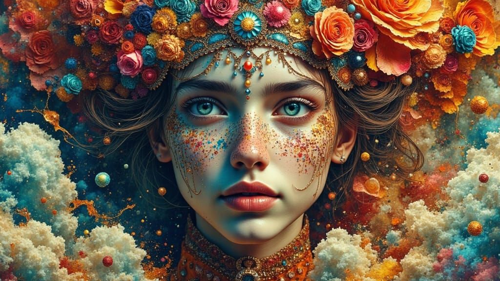 Dream King Portrait in Surreal Oil Painting Style