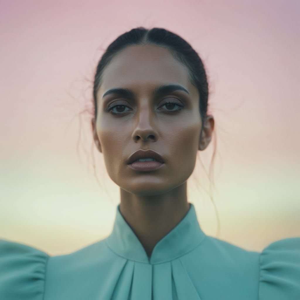 Dreamy Surrealist Portrait of Puerto Rican Woman