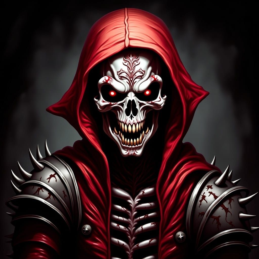 Demonic Skull Creature in Digital Illustration