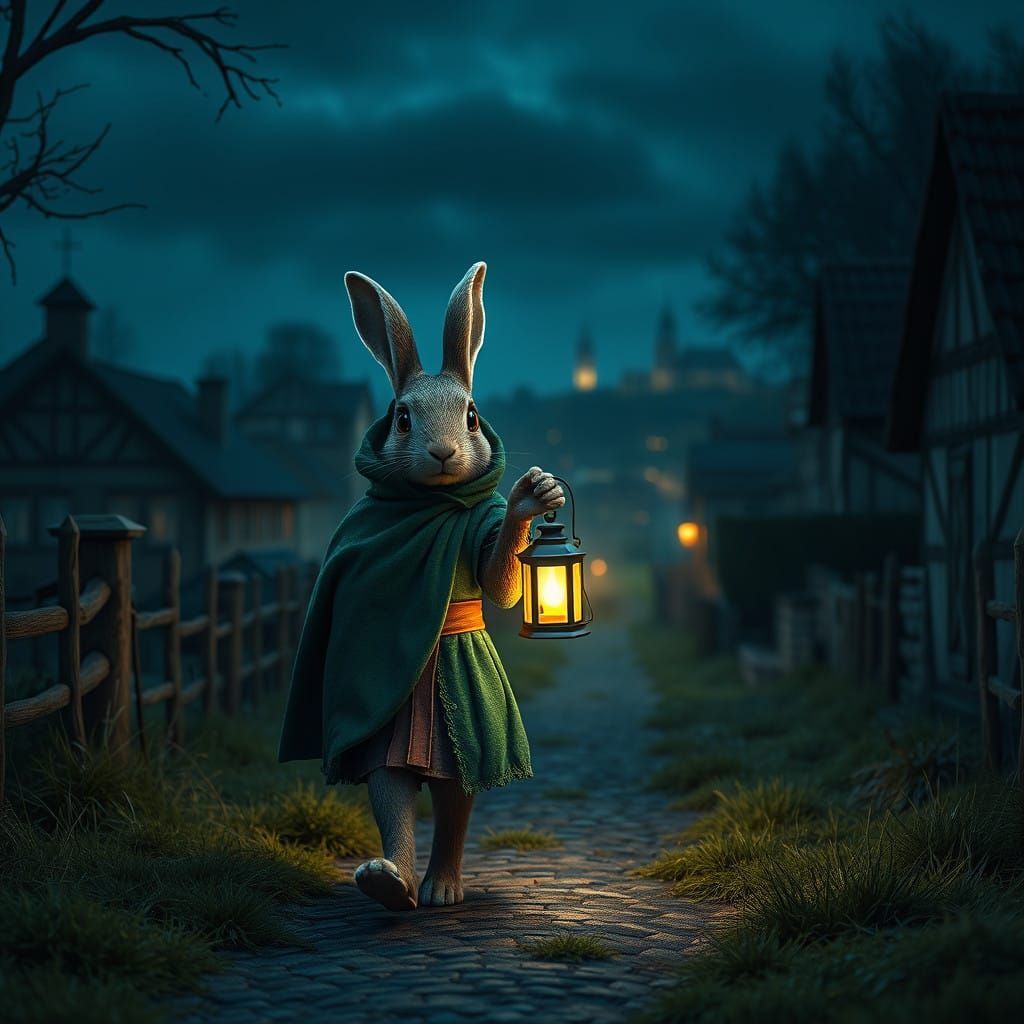 Rabbit Embarks on Midnight Quest Through Enchanted French Co...