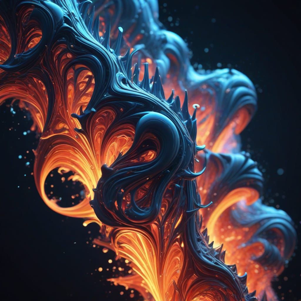 Futuristic Glowing Generative Design with Flowing Particles