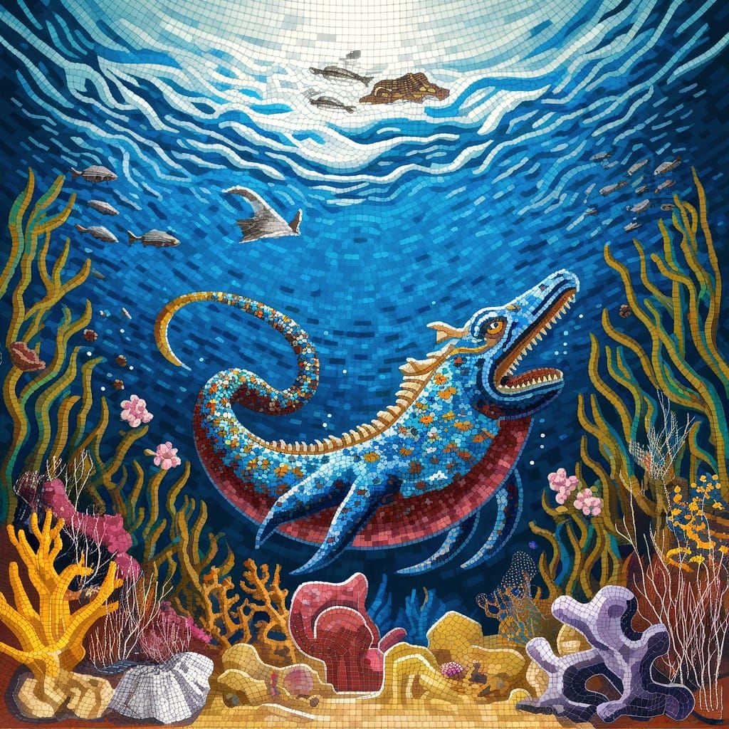 Loch Ness Monster Mosaic