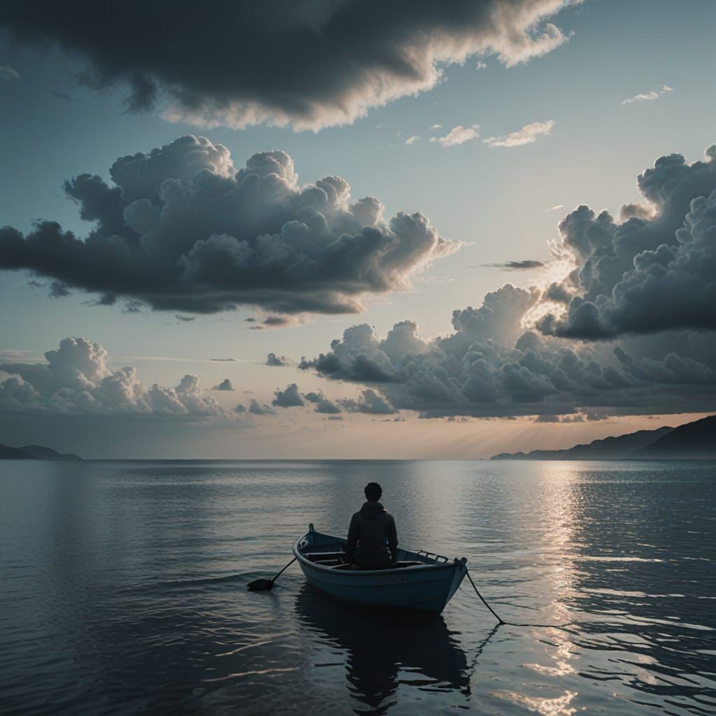 Surreal Seascape in a Dreamy, Ethereal Atmosphere