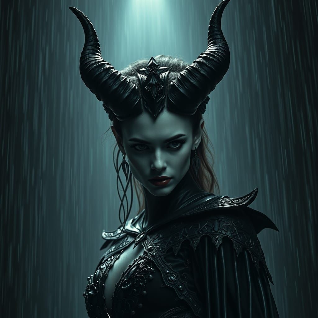 Lilith: Ancient Queen and Demoness in Hyperrealistic Style