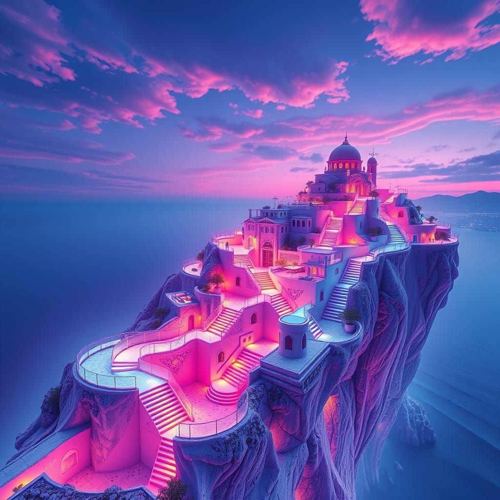 Enchanted Metropolis Sails Above the Ocean