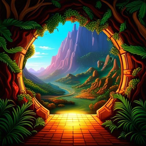 Stargate Portal to Eden: Hyperrealistic Concept Art