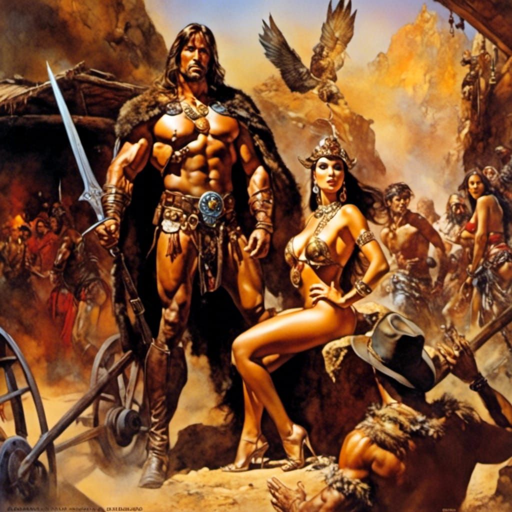 Fantasy Merchant Scene in High Fantasy Style