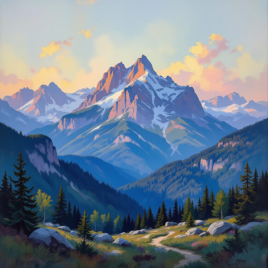 Montana Mountain Range Forms Sleeping Giant Silhouette