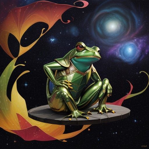 Intergalactic anthrophibian on a disk transporter