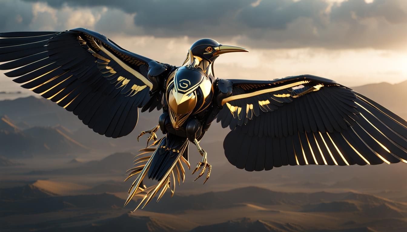 Futuristic Carbon Fiber Ibis with Golden Details