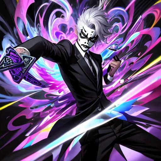 Boy with Swords: Street Art Explosion of Cards