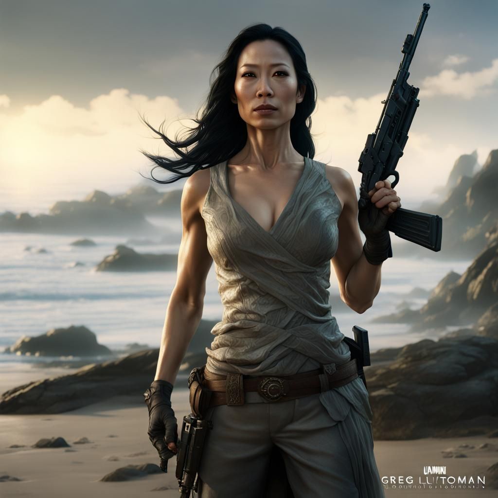 Hitwoman on Kerala Coast: Dark Fantasy Concept Art