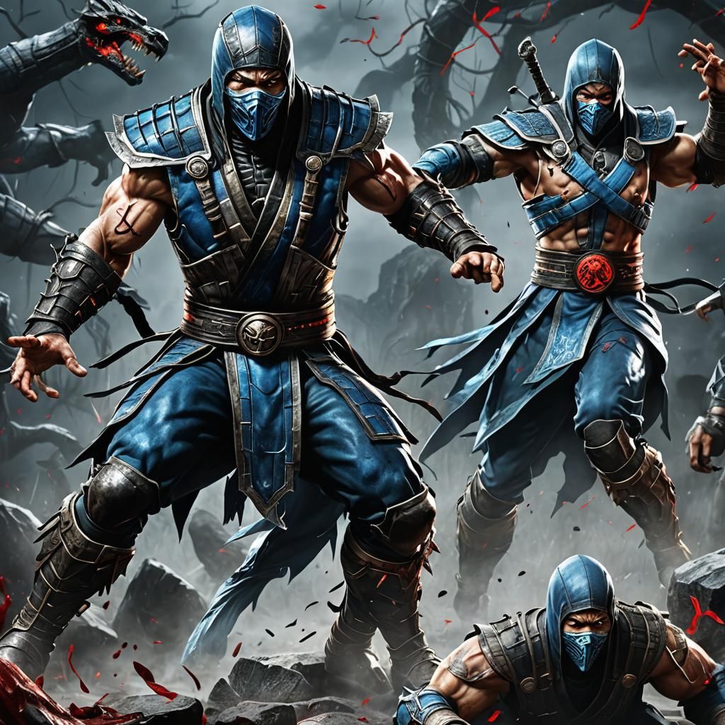 Hyperrealistic Mortal Kombat Sub Zero with Blood