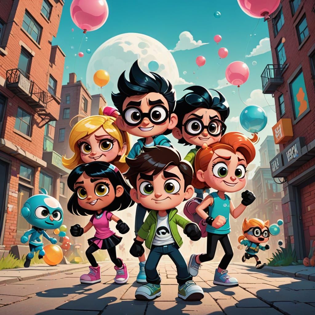 Surreal Cartoon Moms and Dads with Humorous, Action-Packed O...