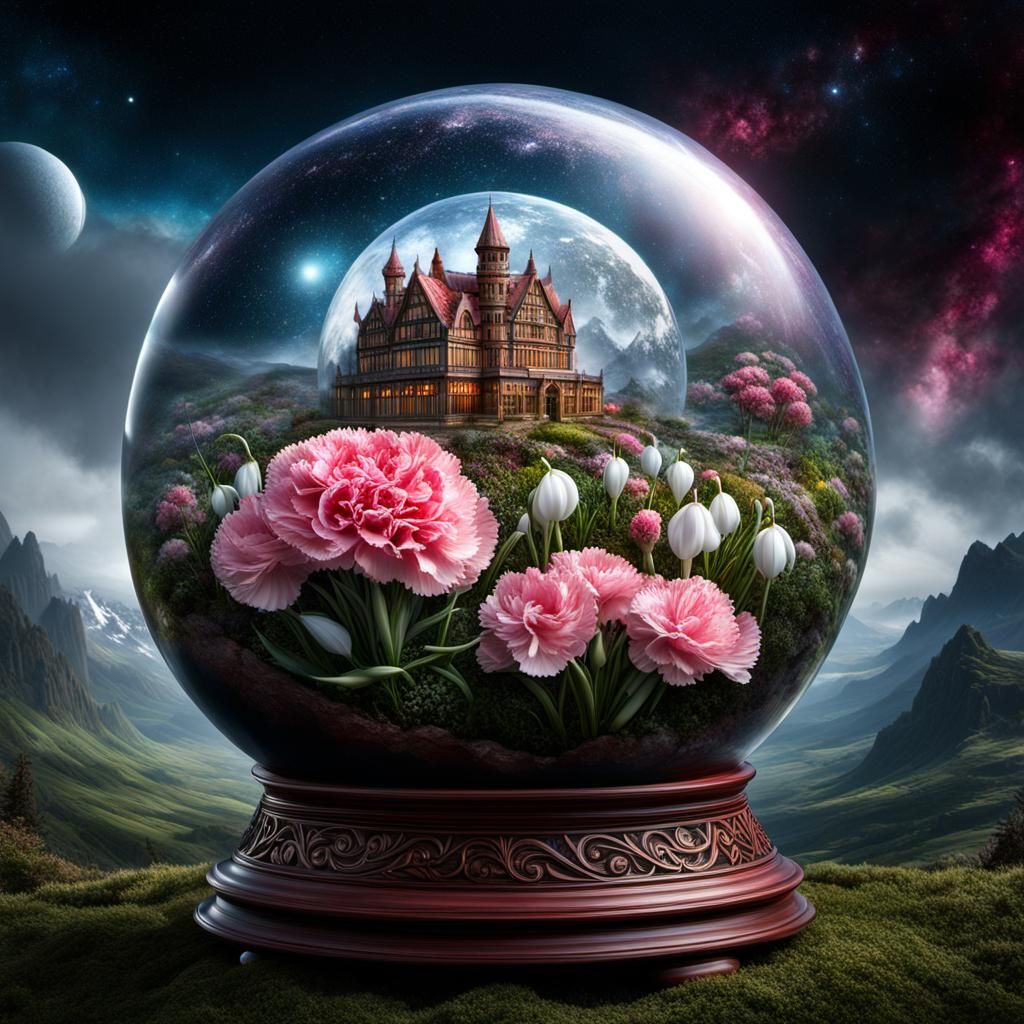 January birth flower - carnations and snowdrops