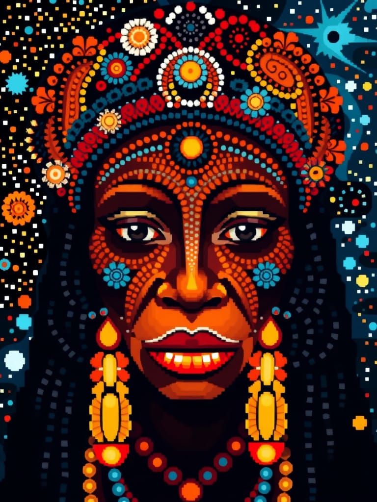 Pixel Art meets Dot Painting