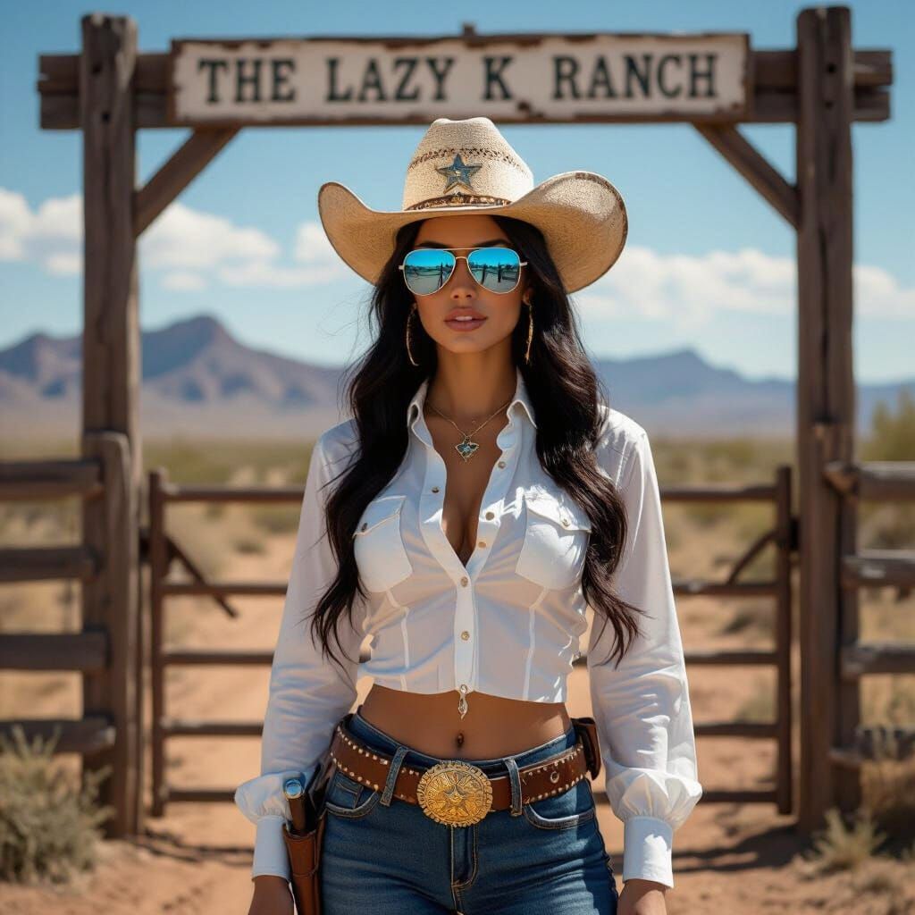 Latina Cowgirl at Lazy K Ranch
