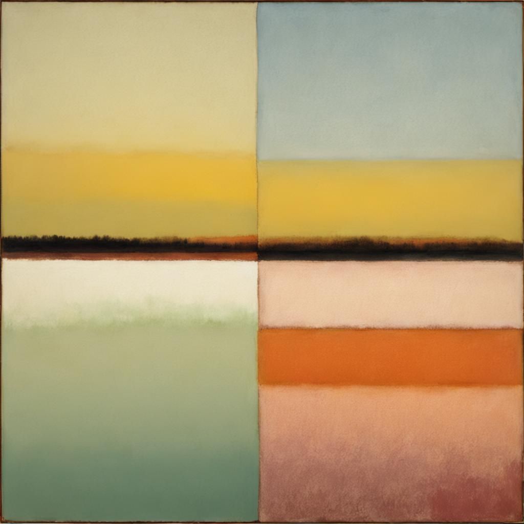 Lake in Color Field Style