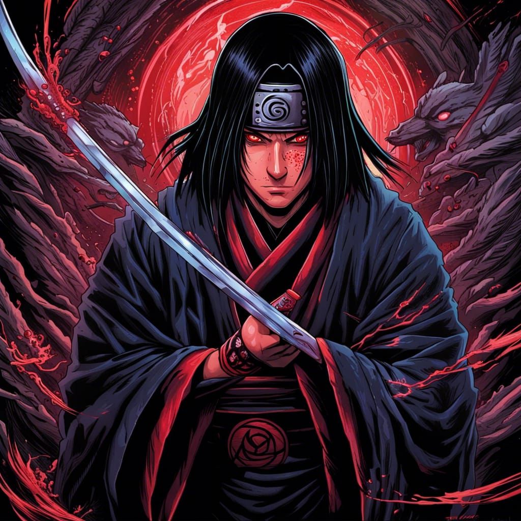 Itachi Uchiha in Comic Style
