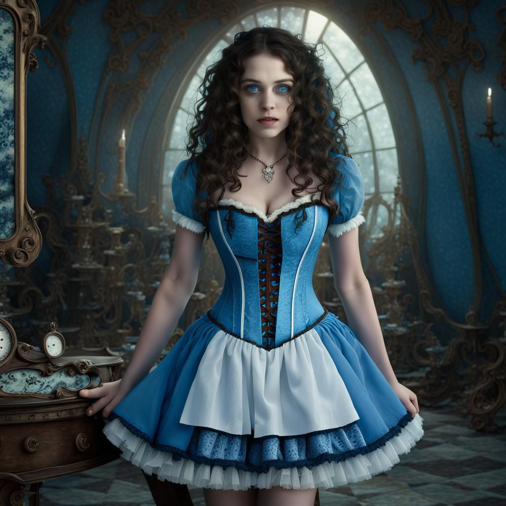 Haunted Alice in Wonderland in Broken Looking Glass
