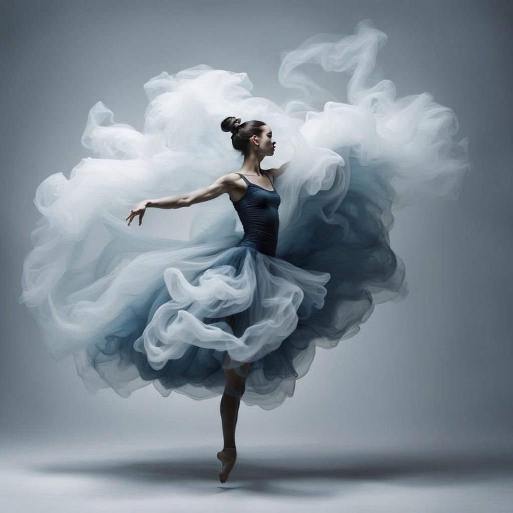 Ethereal Air Dancer in Surreal Style