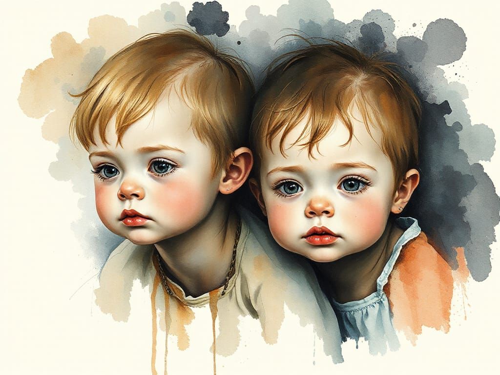 Surreal Children Illustration in Watercolour and Pen