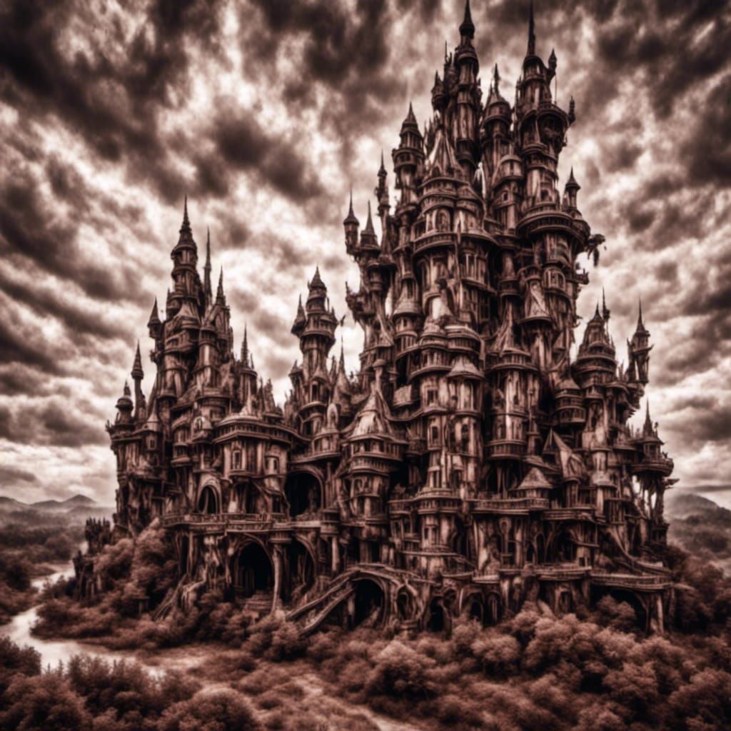 Surreal Obese Bear with Dark Gothic Sparkle