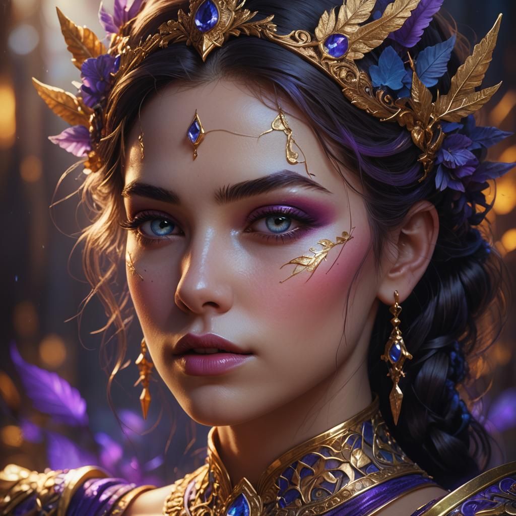 Fantasy Portrait of Woman with Dreamy Lighting