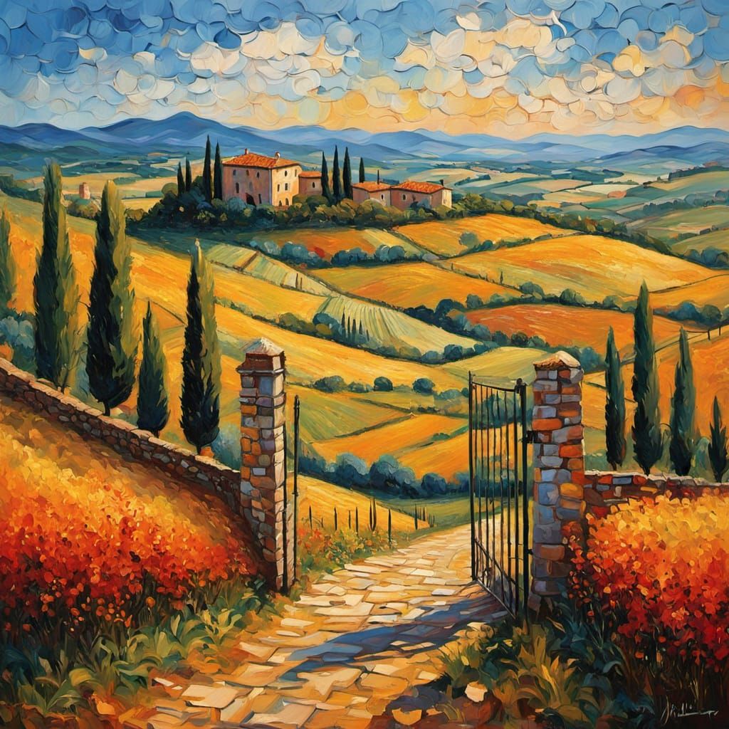 Ancient Gate to Tuscany's Golden Hour